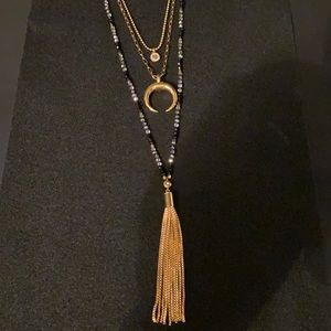 Henri Bendel black and gold necklace
